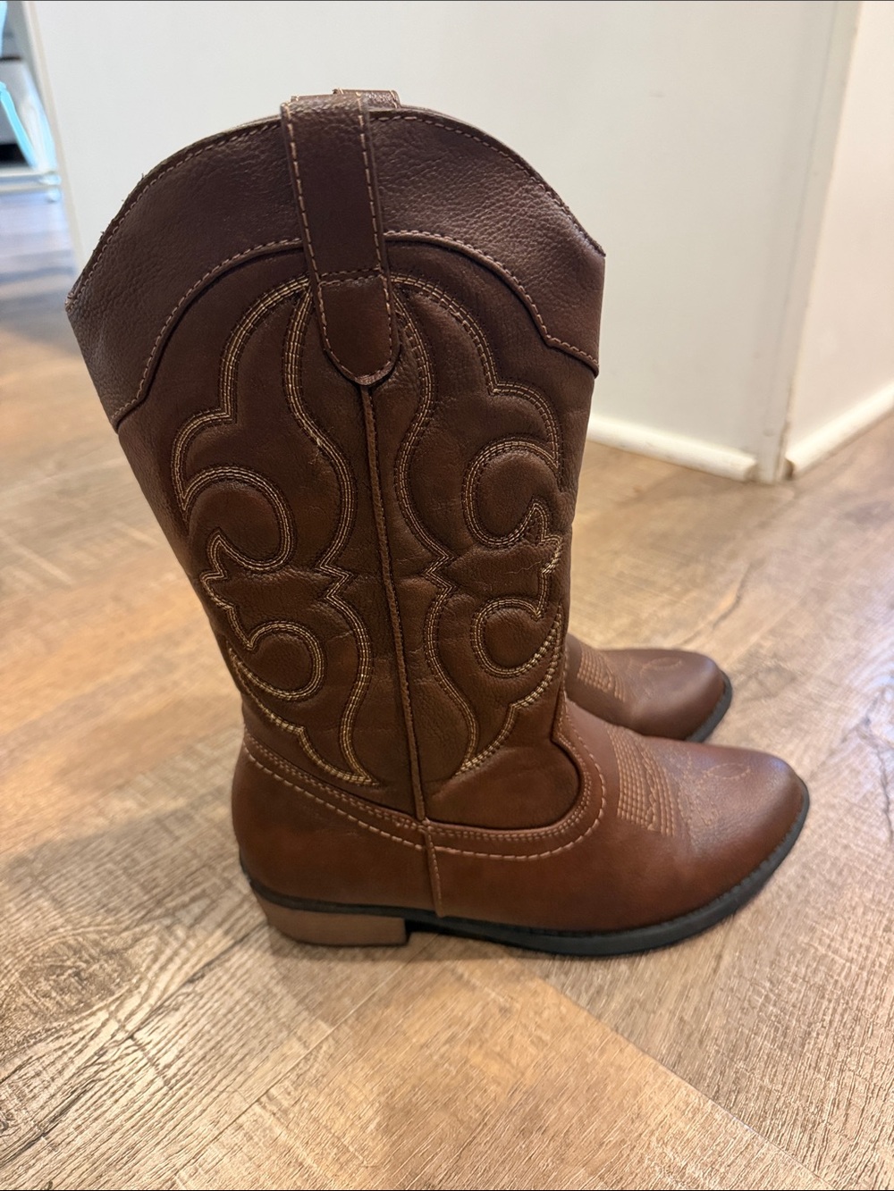 Cat & Jack Brown Western Kids' Cowboy Boots